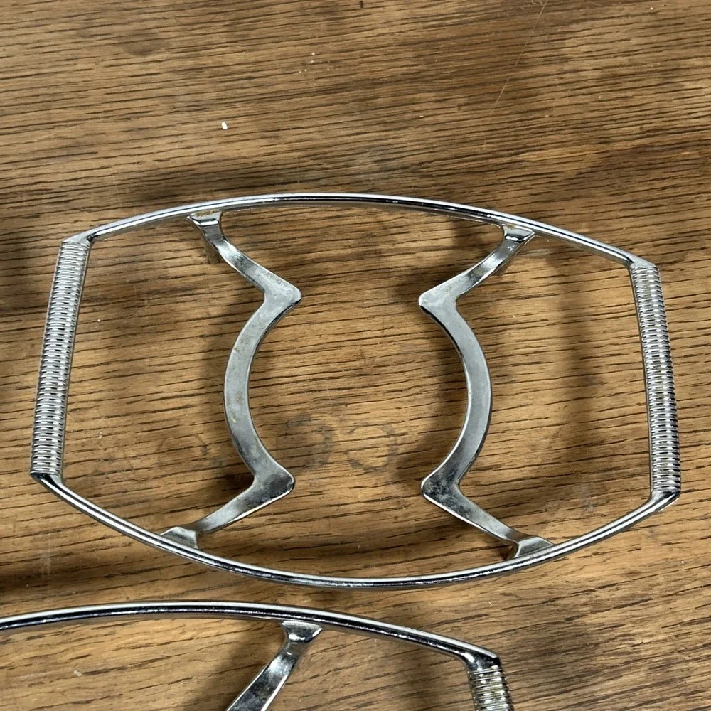 3 Vintage Corning Ware Metal Cradle Trivets Casserole Dish Pyrex P 11 M P 10 M 1